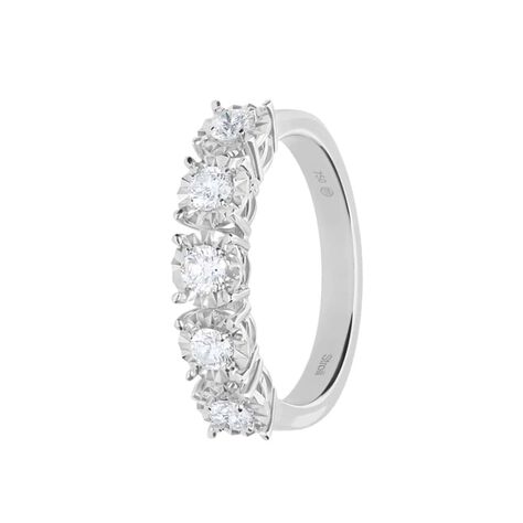 Anello Riviere Diamotion Oro Bianco Diamanti - Anelli Riviere Donna | Stroili