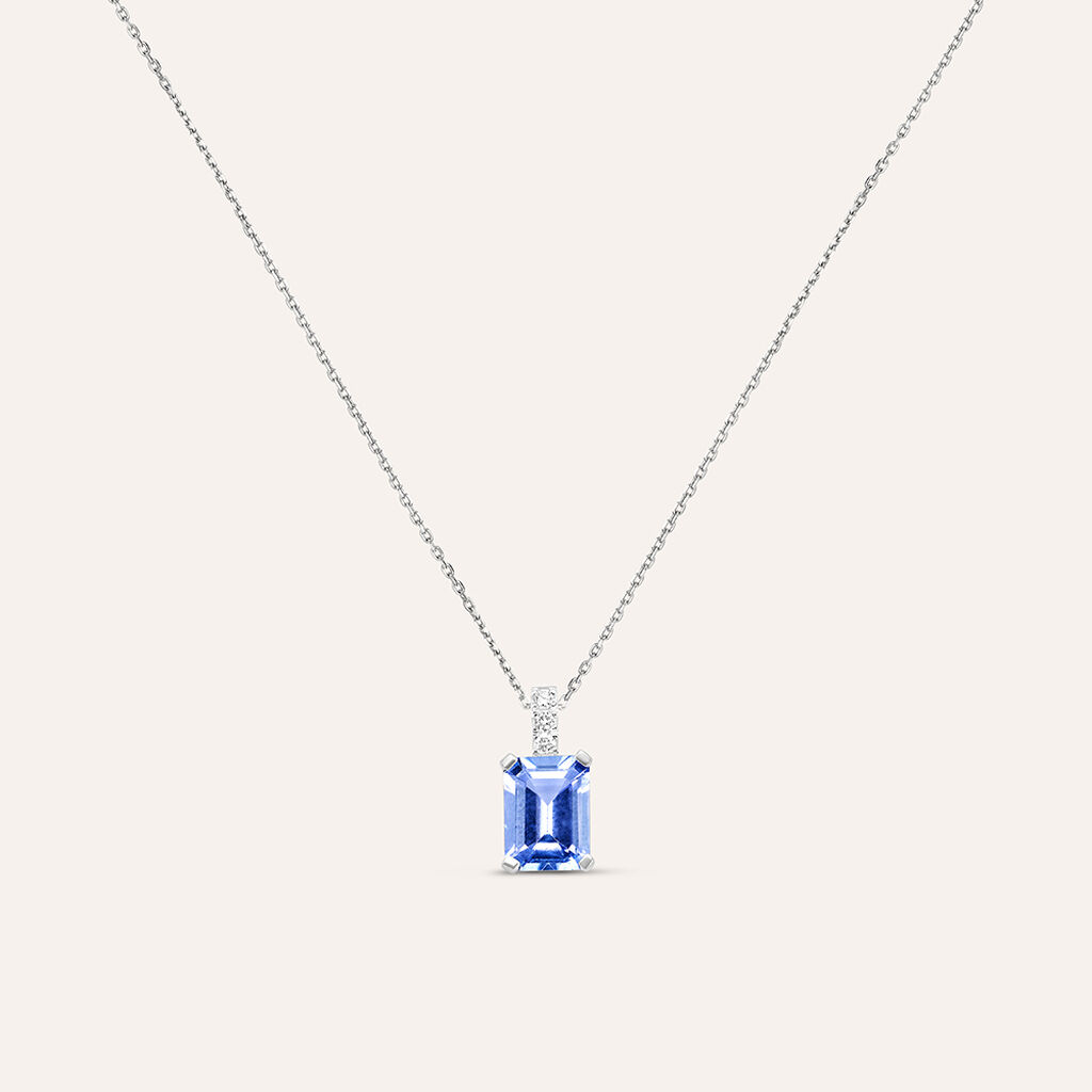 Collana Jasmine Oro Bianco Tanzanite Diamante