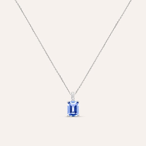 Collana Jasmine Oro Bianco Tanzanite Diamante - Collane Donna | Stroili