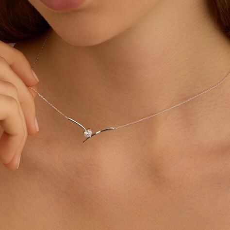 Collana Punto Luce Claire Oro Bianco Cubic Zirconia - Collane Punto Luce Donna | Stroili