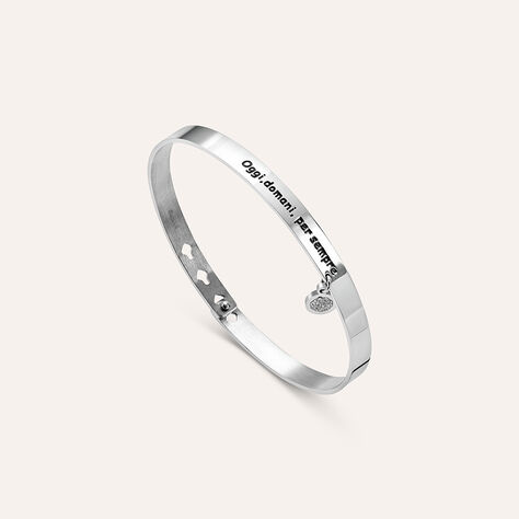 Bangle Sunrise Acciaio Cristallo - Bracciali Rigidi Donna | Stroili