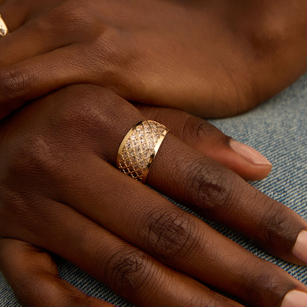 Anello Fascia Isabelle Oro Bicolore