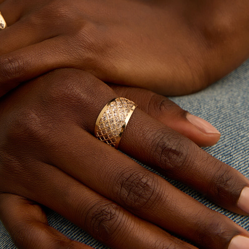 Anello Fascia Isabelle Oro Bicolore - Anelli a Fascia Larga Donna | Stroili