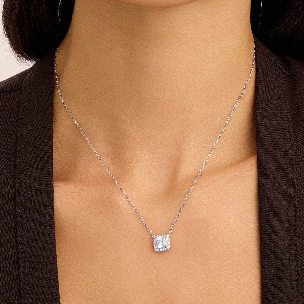 Collana Silver Elegance Argento Rodiato Cubic Zirconia