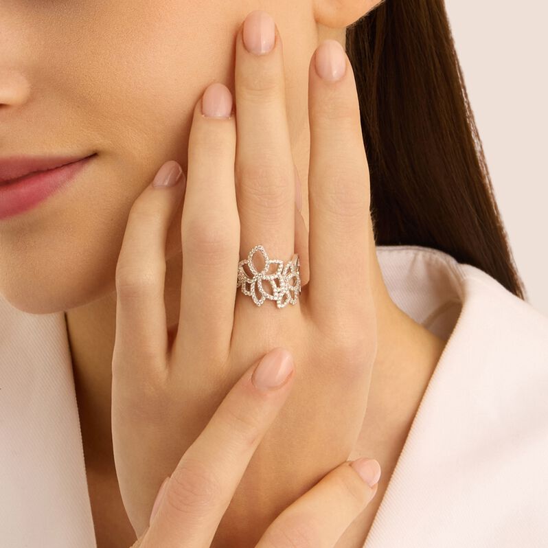 Anello Fascia Silver Elegance Argento Rodiato Cubic Zirconia - Anelli con Pietre Donna | Stroili