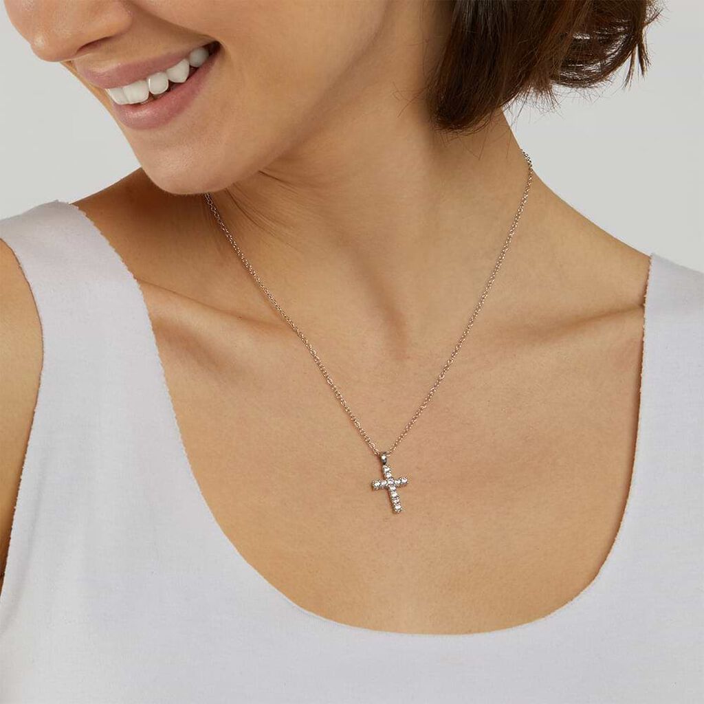 Collana Silver Elegance Argento Rodiato Cubic Zirconia