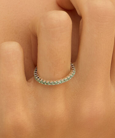 Anello Eternity Silver Rainbow Argento Rodiato Cubic Zirconia