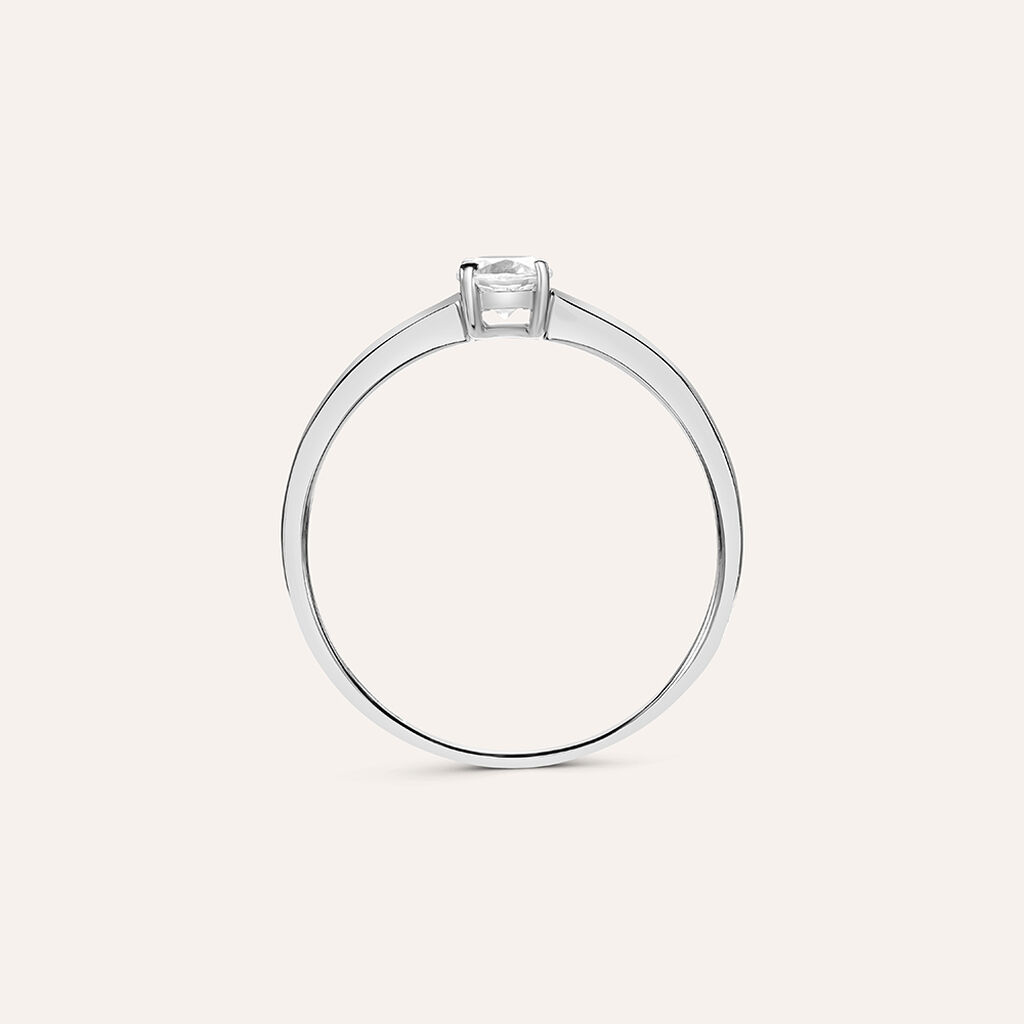 Anello Solitario Claire Oro Bianco Cubic Zirconia - Anelli con Pietre Donna | Stroili