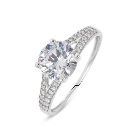 Anello Solitario Claire Oro Bianco Cubic Zirconia - Anelli con Pietre Donna | Stroili
