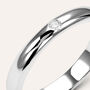 Fede Classica Leggera 3.2 mm Oro Bianco Diamante