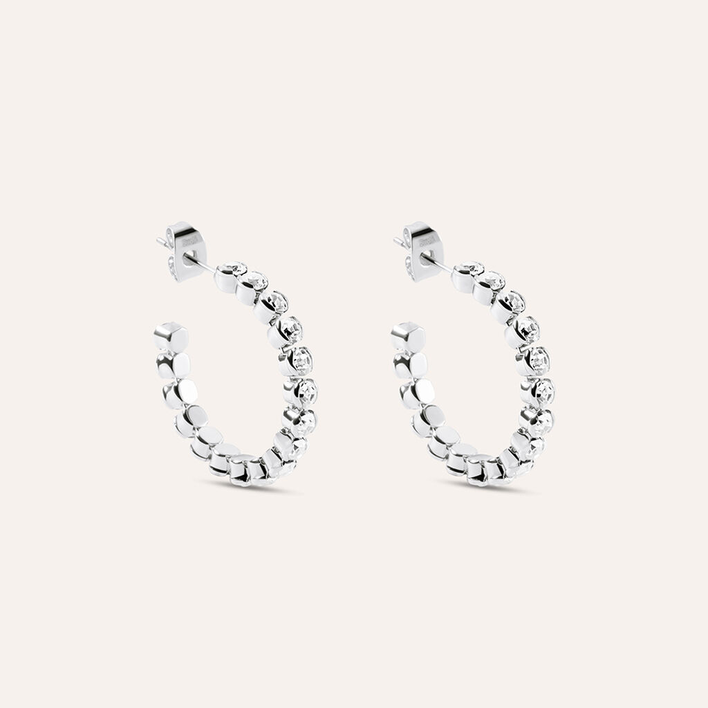 Orecchini A Cerchio Romantic Shine Metallo Cristallo