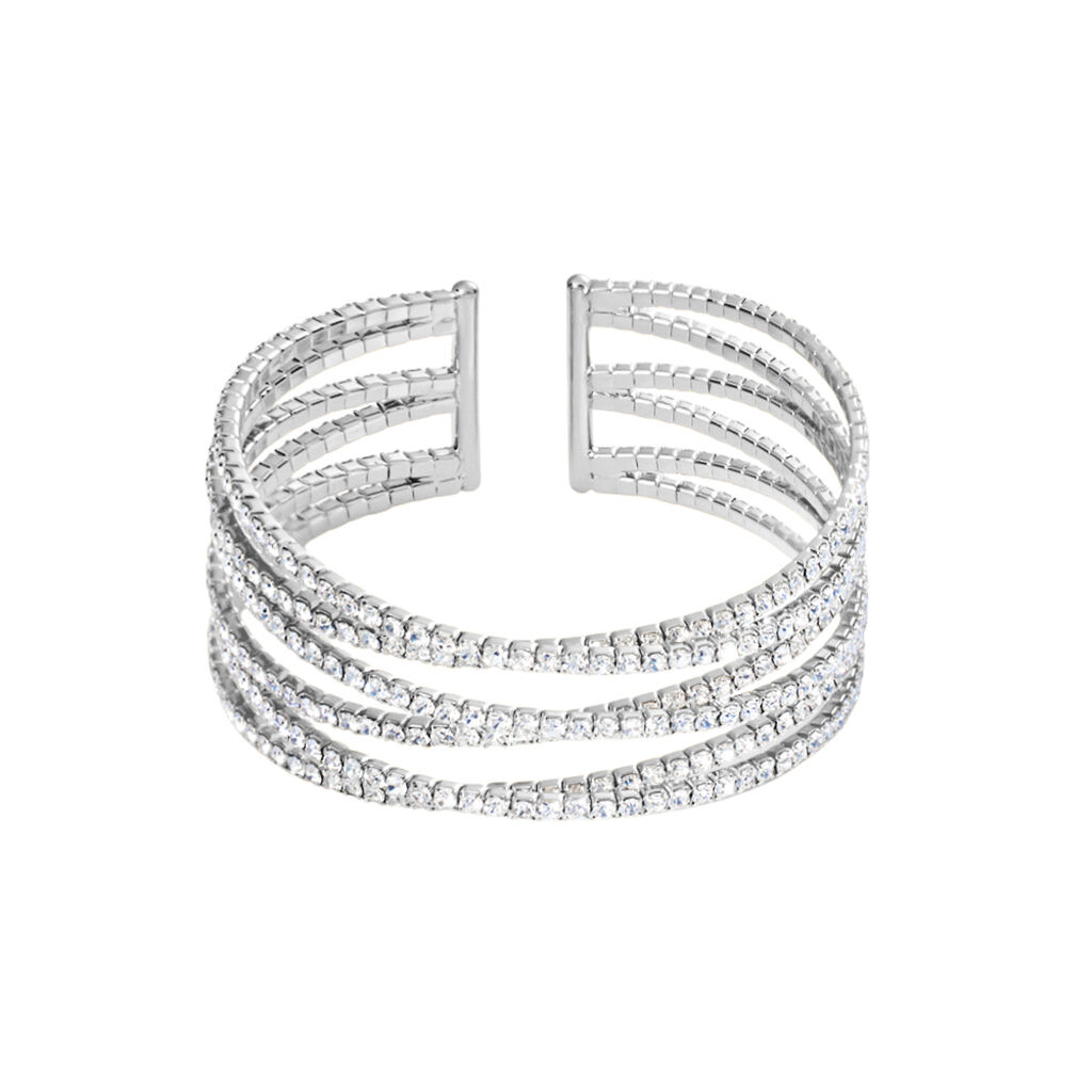Bangle Romantic Shine Metallo Cristallo - Bracciali Rigidi Donna | Stroili