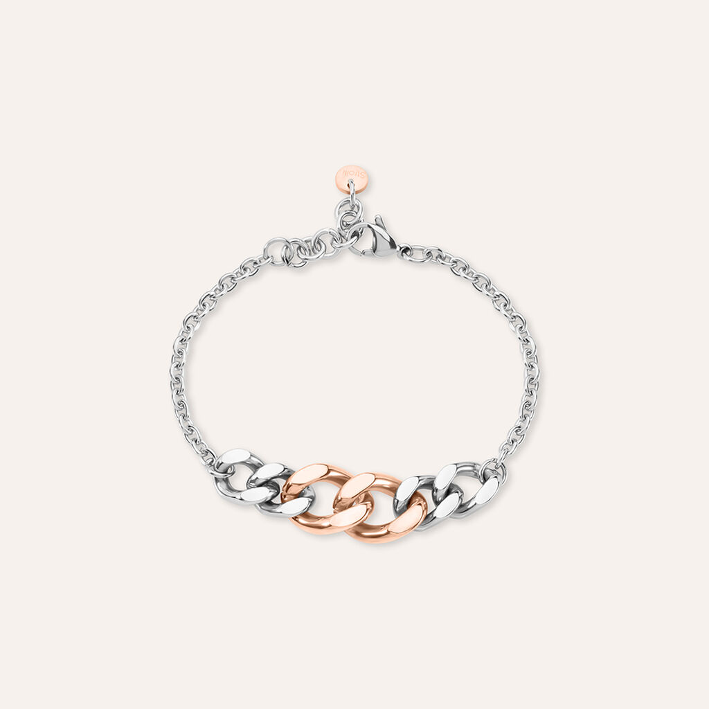 Bracciale Sunrise Acciaio Bicolore Bianco / Rosa