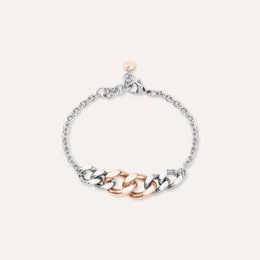 Bracciale Sunrise Acciaio Bicolore Bianco / Rosa