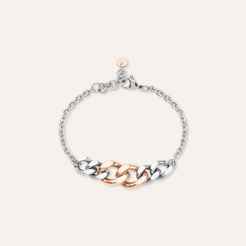 Bracciale Sunrise Acciaio Bicolore Bianco / Rosa - Bracciali Donna | Stroili