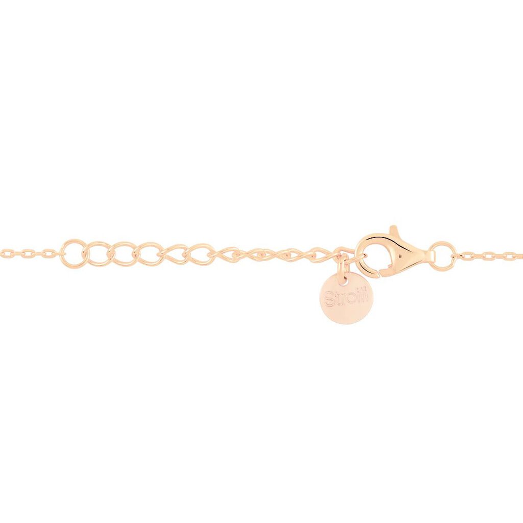 Bracciale sole in argento rosato e zirconi arancioni - Bracciali Amicizia Donna | Stroili
