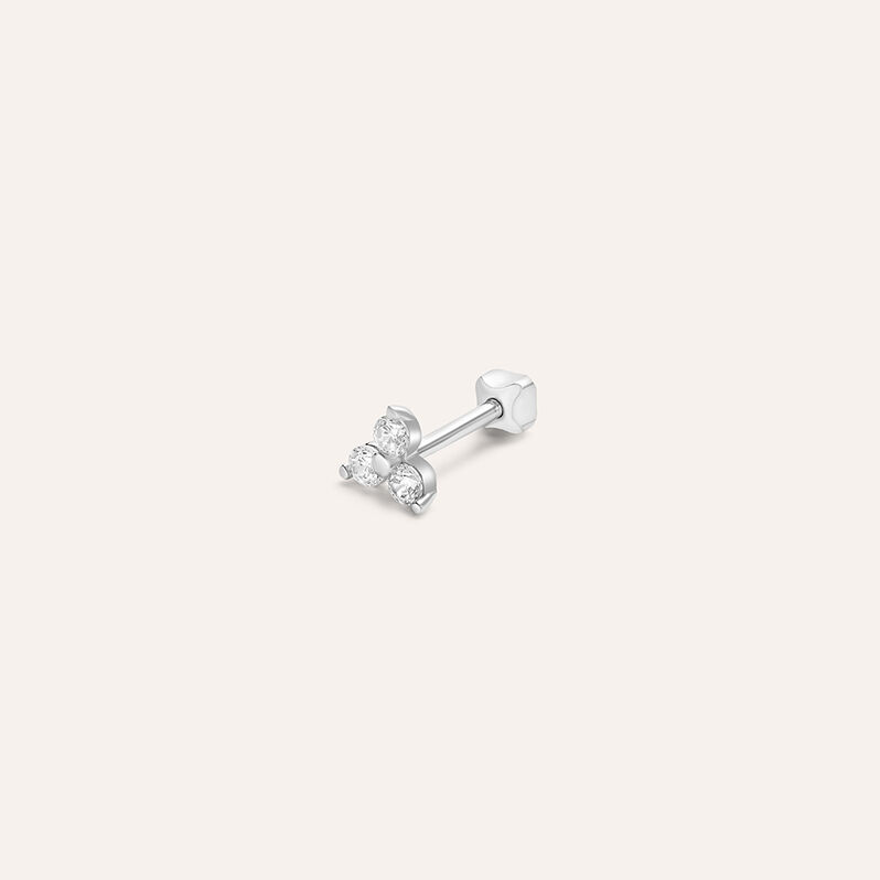 Piercing Orecchio Tragus Helix Conch Bon Ton Oro Bianco Cubic Zirconia - Piercing Orecchio Donna | Stroili