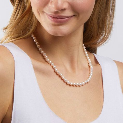 Collana Gabrielle Oro Bianco Perla D'Acqua Dolce Cubic Zirconia - Collane Donna | Stroili