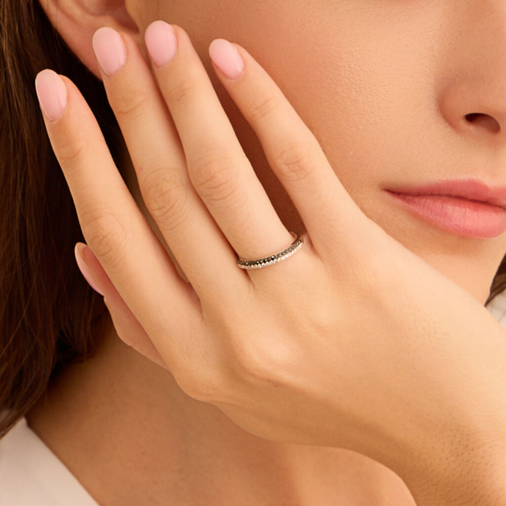 Anello Fascia Sophia Oro Bianco Diamante