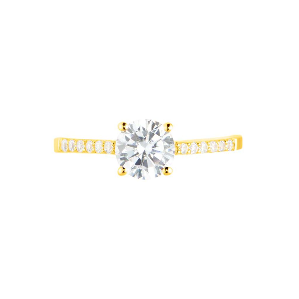 Anello Solitario Claire Oro Giallo Cubic Zirconia - Anelli con Pietre Donna | Stroili