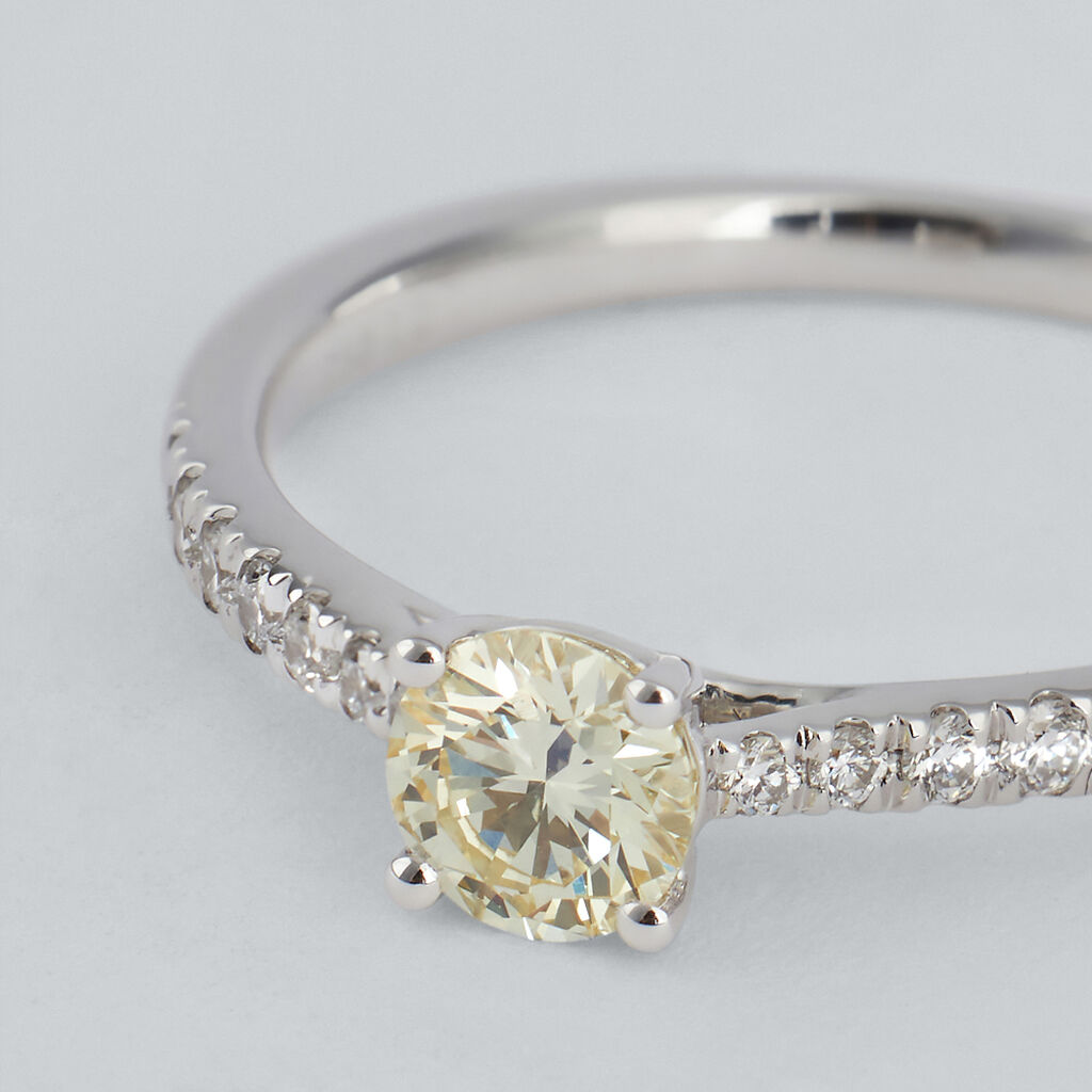 Anello Solitario Diamade Oro Bianco Diamante Lab-Grown - Anelli con Pietre Donna | Stroili