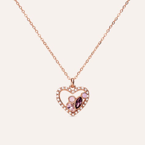 Collana Violet Ottone Rosa Cristallo - Collane Donna | Stroili