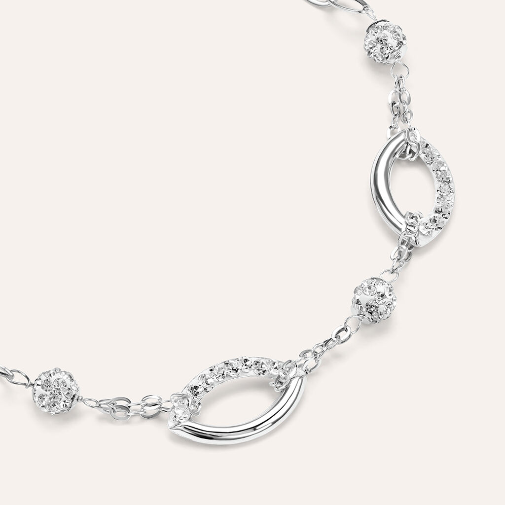 Bracciale Crystal Gold Oro Bianco Cristallo