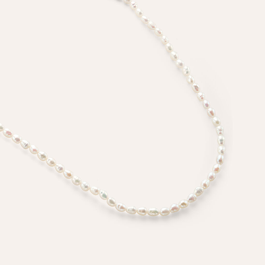 Collana Gabrielle Oro Giallo Perla D'Acqua Dolce