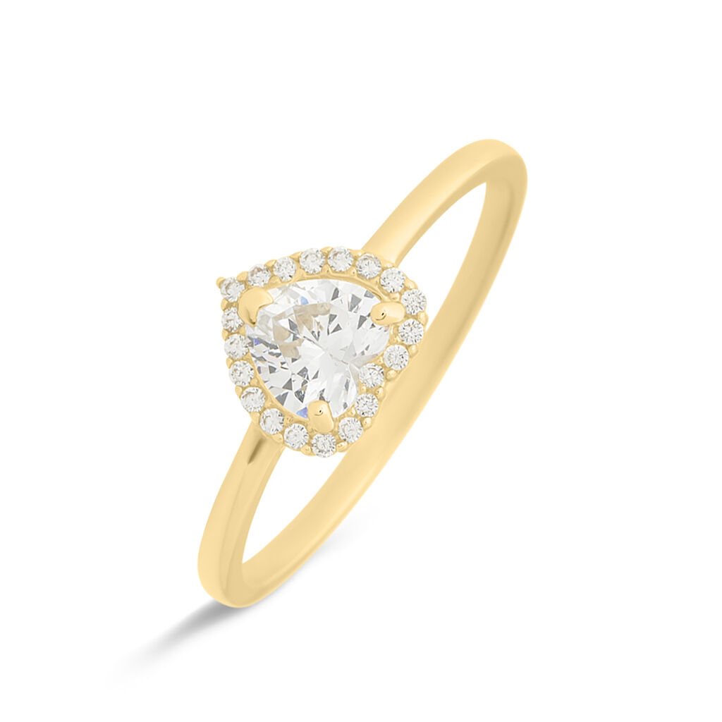 Anello Solitario Claire Oro Giallo Cubic Zirconia - Anelli con Pietre Donna | Stroili