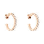 Orecchini A Cerchio Romantic Shine Metallo Rosa Cristallo