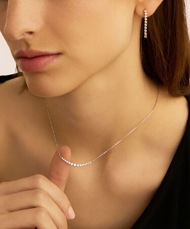 Collana Claire Oro Bianco Cubic Zirconia
