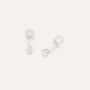 Orecchini Lobo Punto Luce Claire Oro Bianco Cubic Zirconia