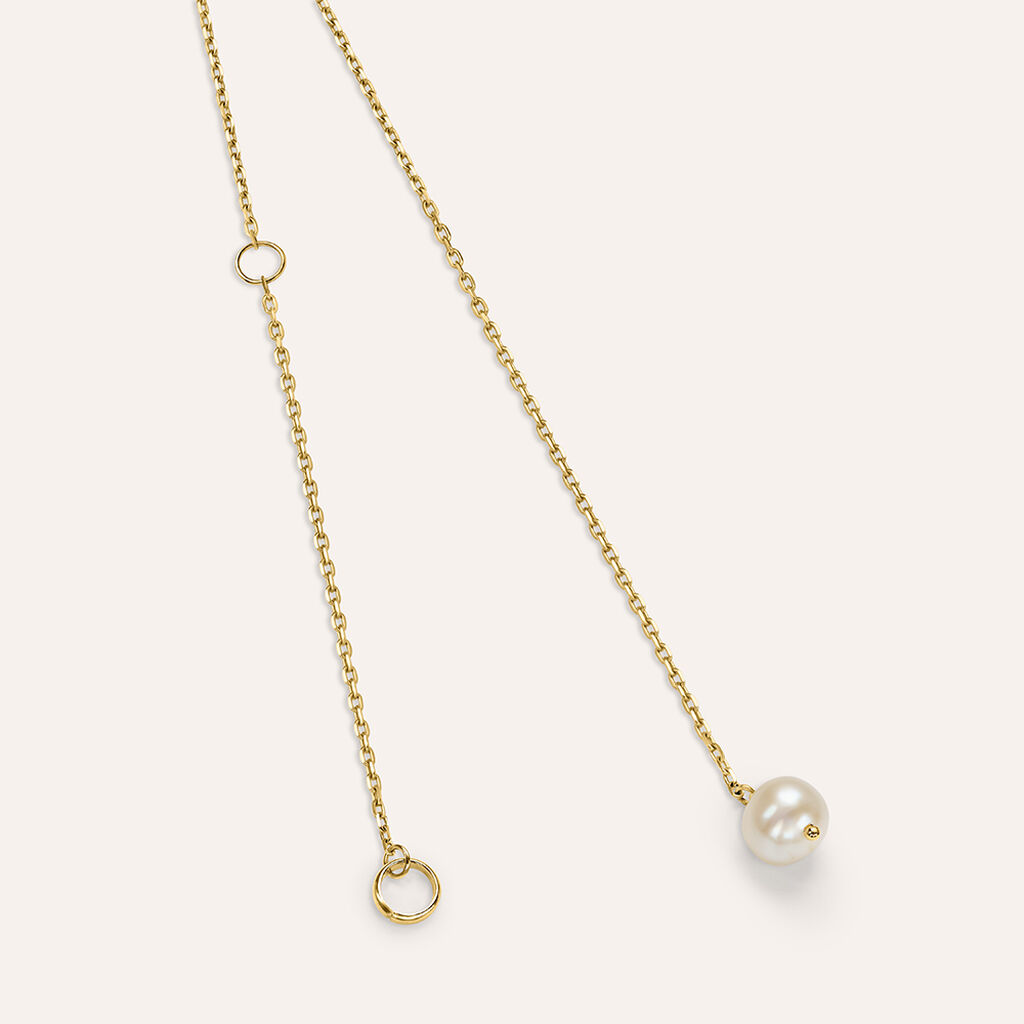 Pendente per la Schiena Beverly Oro Giallo Perla D'Acqua Dolce