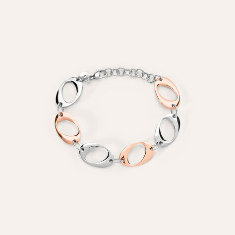 Bracciale Catena Sunrise Acciaio Bicolore Bianco / Rosa - Bracciali Donna | Stroili