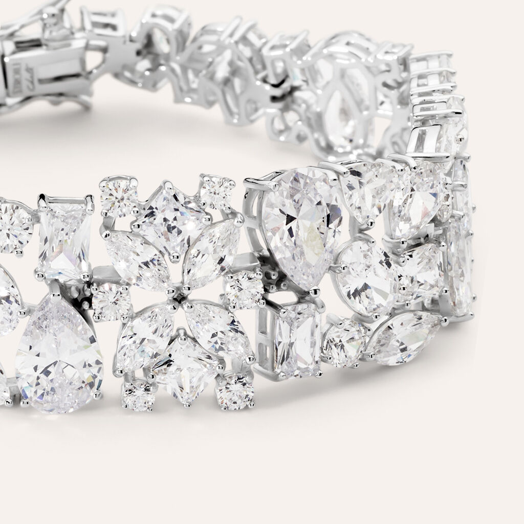 Bracciale Red Carpet Argento Rodiato Cubic Zirconia