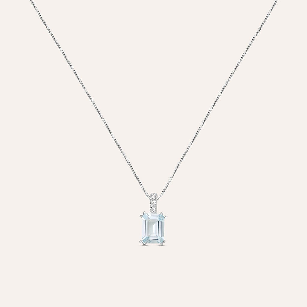 Collana Acquamarina Oro Bianco Acquamarina Diamante - Collane Donna | Stroili