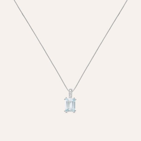 Collana Acquamarina Oro Bianco Acquamarina Diamante - Collane Donna | Stroili