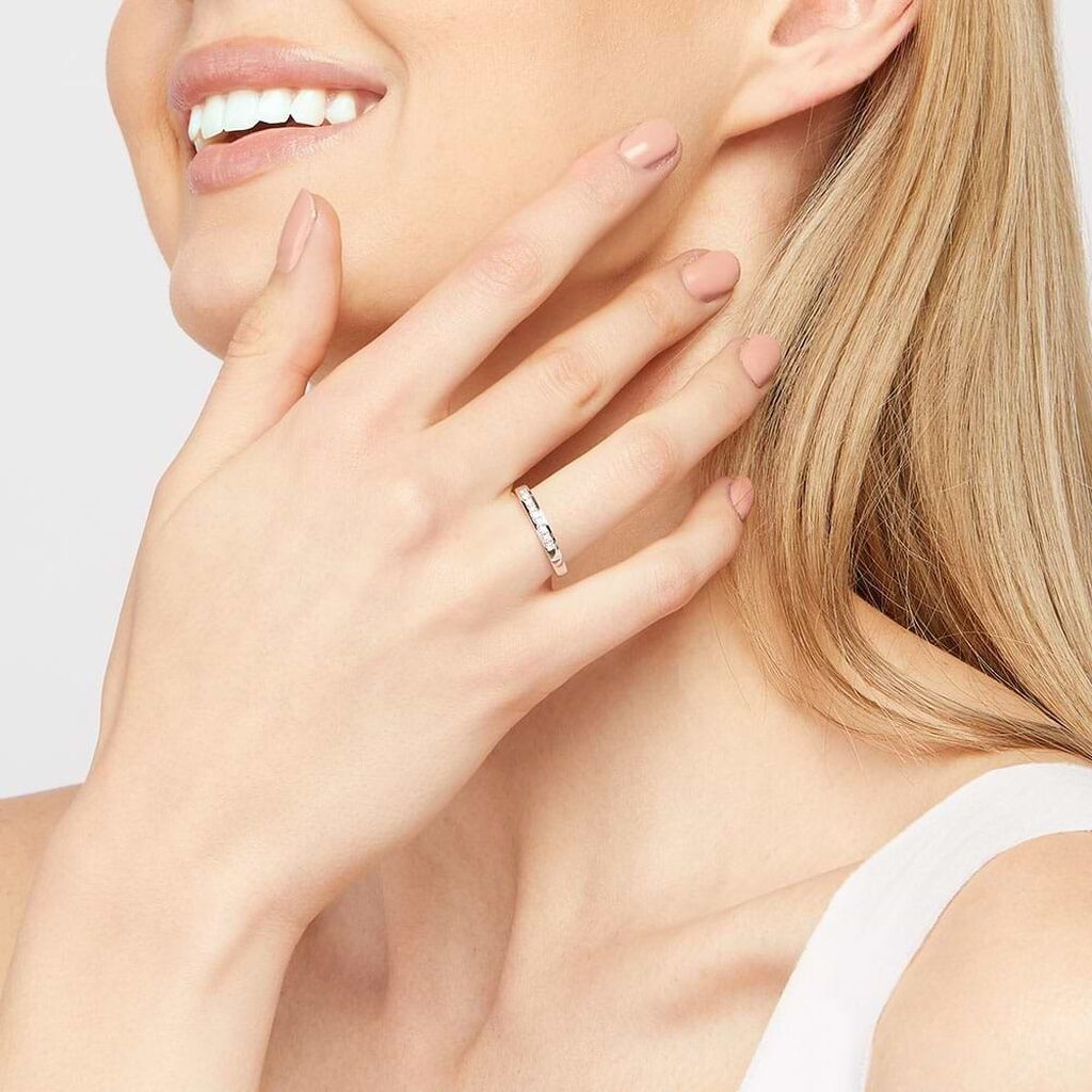 Anello Riviere Firmamenti Oro Bianco Diamante - Anelli Riviere Donna | Stroili