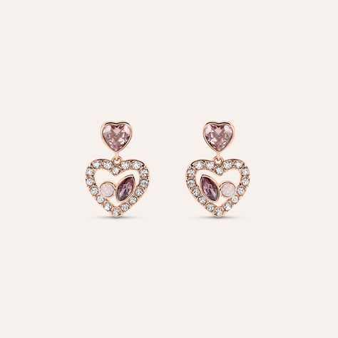 Orecchini Pendenti Violet Ottone Rosa Cristallo - Orecchini Pendenti Donna | Stroili