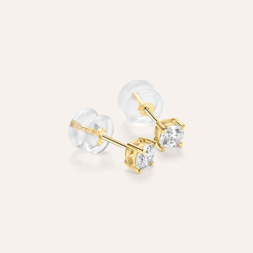 Orecchini Lobo Punto Luce Claire Oro Giallo Cubic Zirconia - Orecchini a Lobo Donna | Stroili