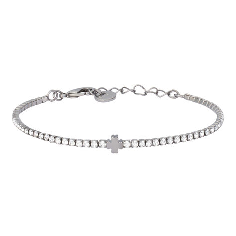 Bracciale Tennis Romantic Shine Metallo Nero Cristallo - Bracciali Tennis Donna | Stroili