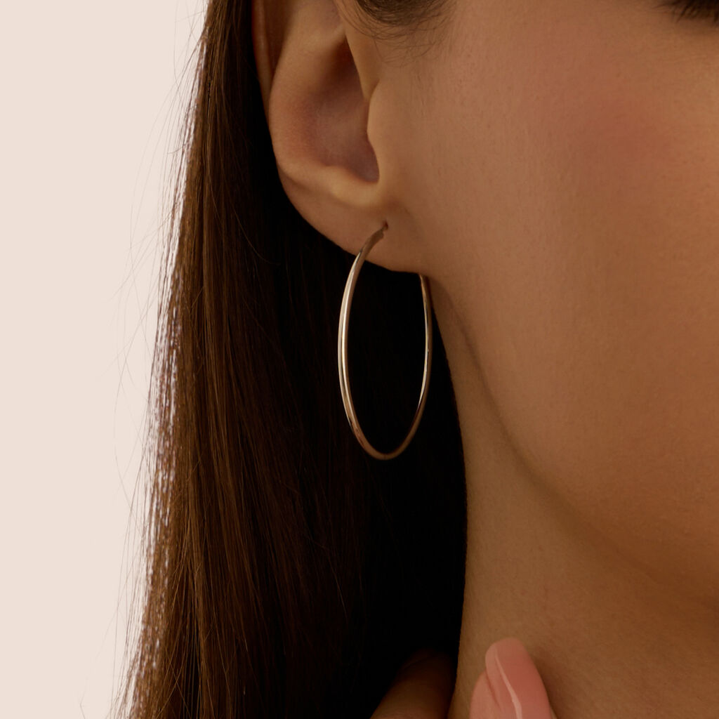 Orecchini A Cerchio Toujours Oro Bianco