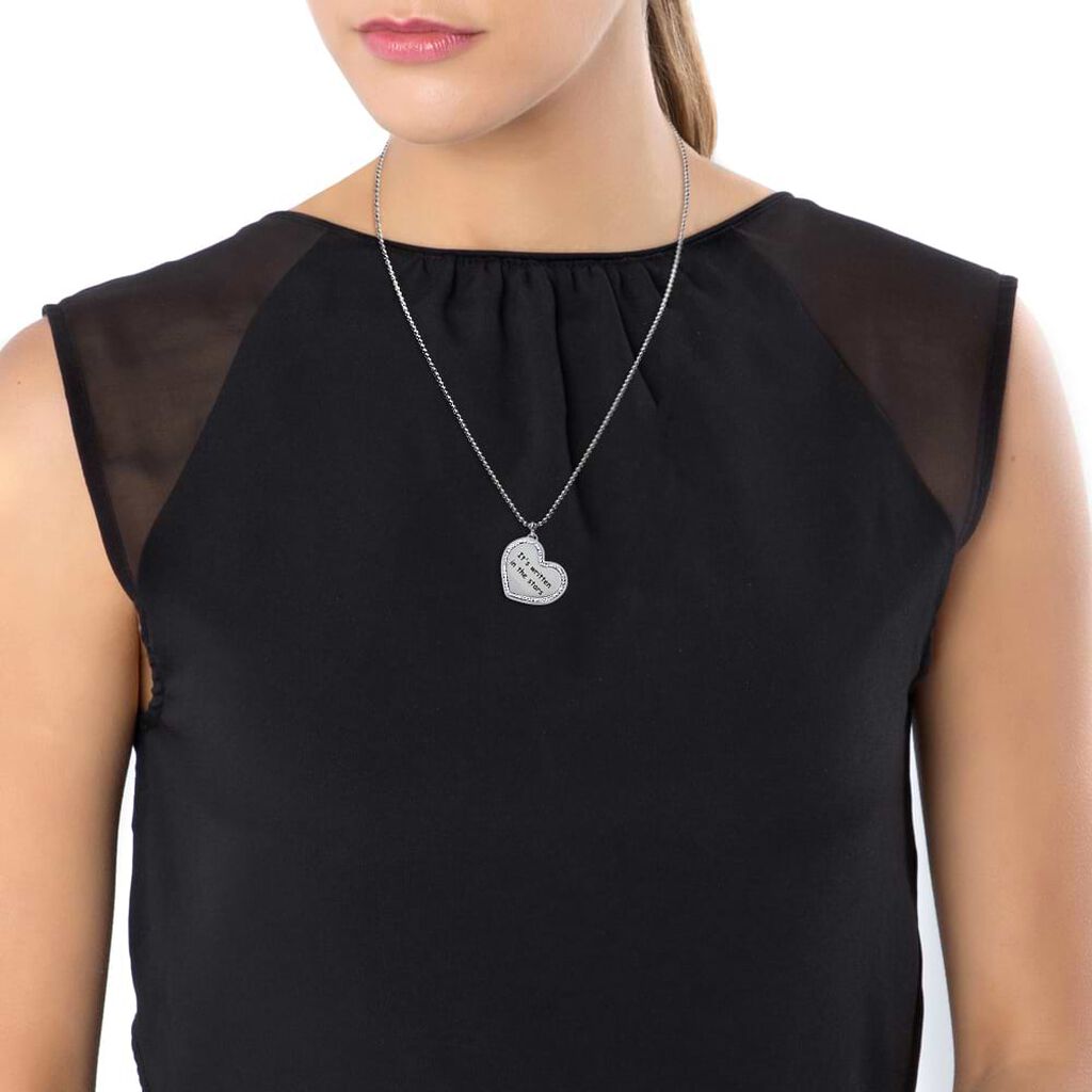 Collana con ciondolo in acciaio e strass It's written in the stars - Collane Donna | Stroili