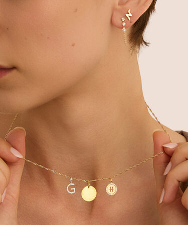 Mono Orecchino Lobo Bon Ton Oro Giallo Cubic Zirconia