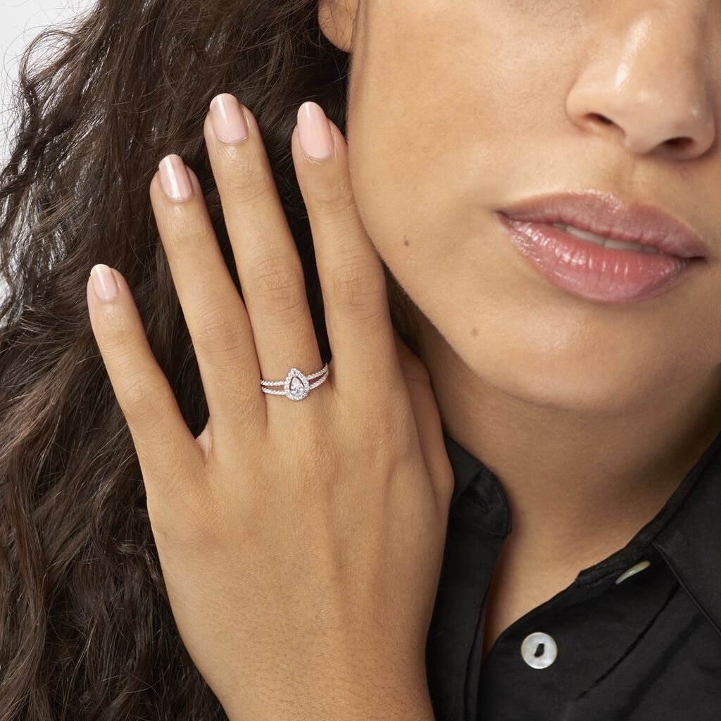 Anello Solitario Claire Oro Bianco Cubic Zirconia - Anelli con Pietre Donna | Stroili