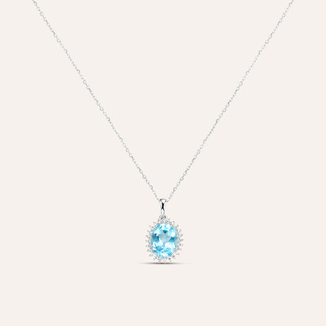 Collana Amélie Oro Bianco Topazio Cubic Zirconia - Collane Donna | Stroili