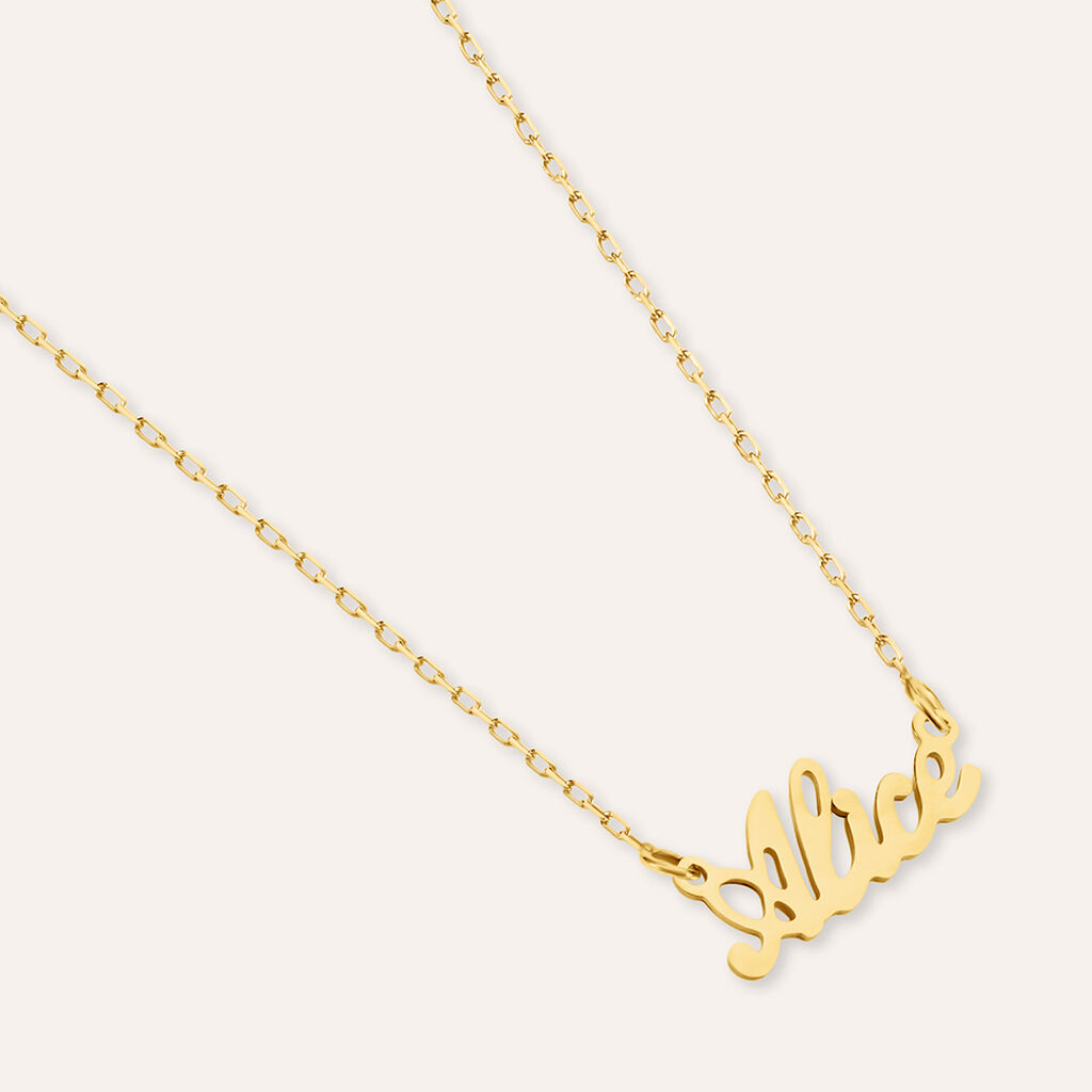 Collana Alice Gold Names Oro Giallo