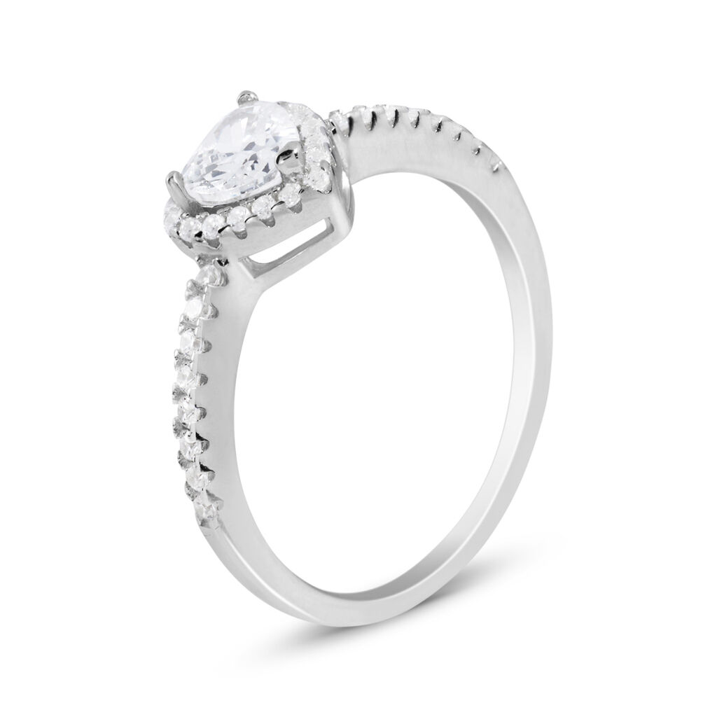 Anello Solitario Silver Elegance Argento Rodiato Cubic Zirconia - Anelli con Pietre Donna | Stroili