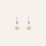 Orecchini Lobo Monachella Gabrielle Oro Bianco Perla D'Acqua Dolce Cubic Zirconia