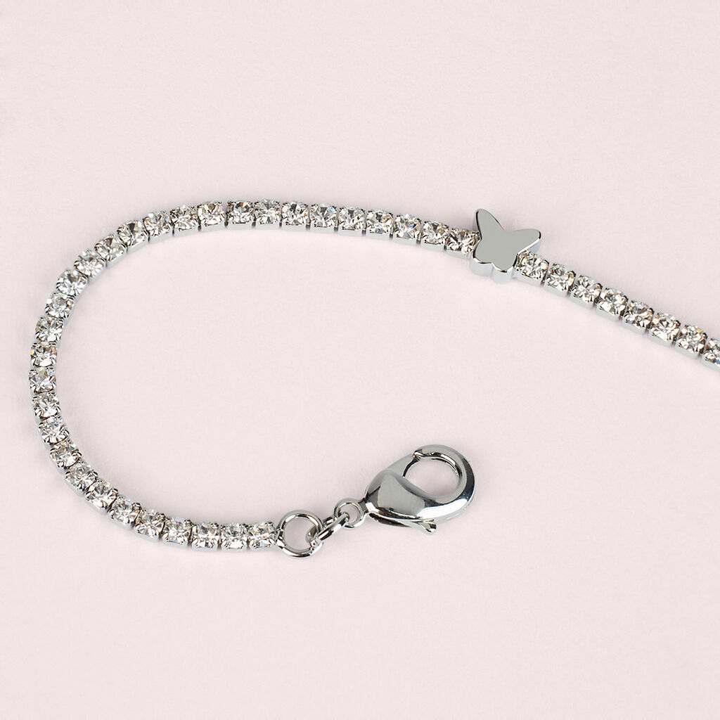 Bracciale Tennis Romantic Shine Metallo Cristallo - Bracciali Tennis Donna | Stroili